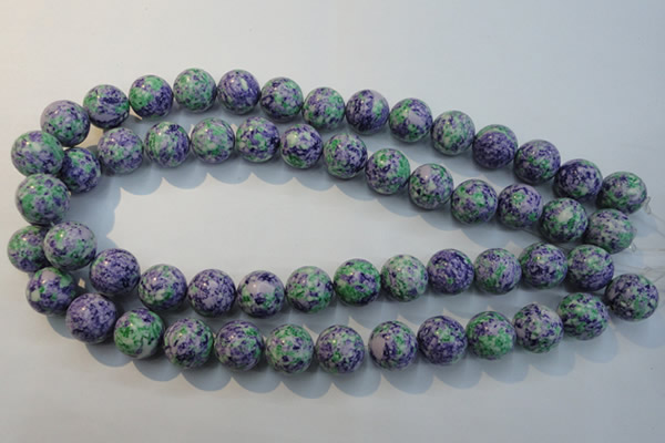 CTU2155 15.5 inches 14mm round synthetic turquoise beads