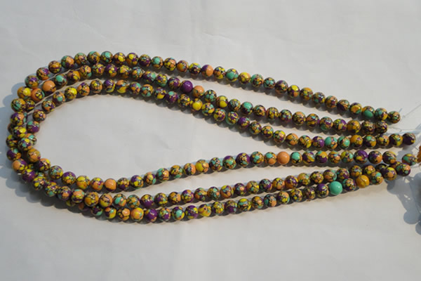 CTU2321 15.5 inches 6mm round synthetic turquoise beads