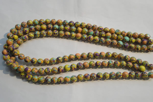 CTU2322 15.5 inches 8mm round synthetic turquoise beads