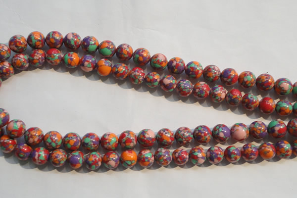 CTU2344 15.5 inches 12mm round synthetic turquoise beads