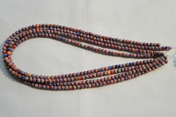 CTU2360 15.5 inches 4mm round synthetic turquoise beads