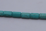 CTU24 15.5 inches 10*15mm rectangle blue turquoise beads Wholesale