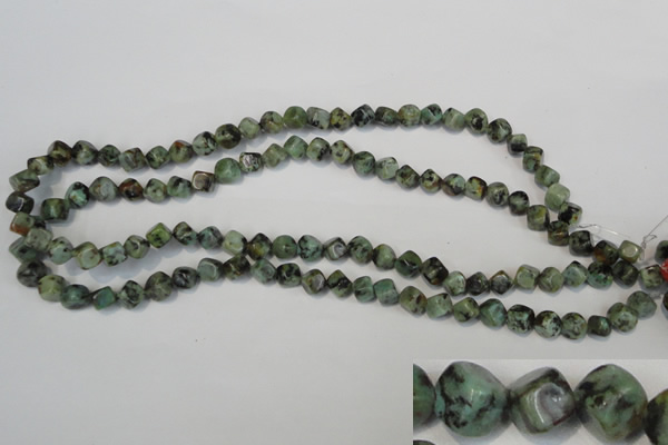 CTU2461 15.5 inches 6*6mm cube African turquoise beads wholesale