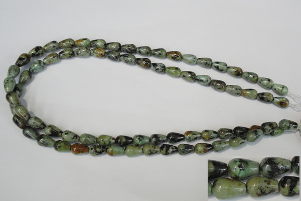CTU2465 15.5 inches 7*10mm teardrop African turquoise beads wholesale