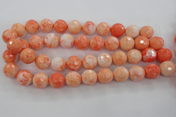 CTU2507 15.5 inches 18mm faceted round synthetic turquoise beads