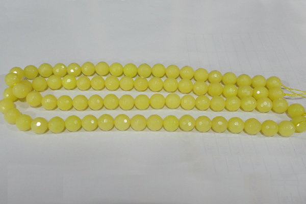 CTU2526 15.5 inches 10mm faceted round synthetic turquoise beads