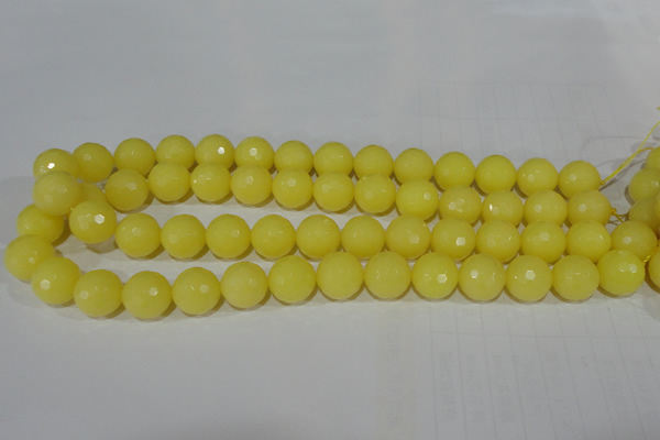 CTU2528 15.5 inches 14mm faceted round synthetic turquoise beads