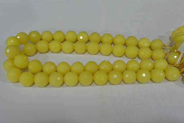 CTU2529 15.5 inches 16mm faceted round synthetic turquoise beads