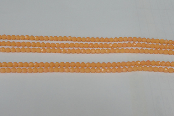 CTU2539 15.5 inches 4mm faceted round synthetic turquoise beads