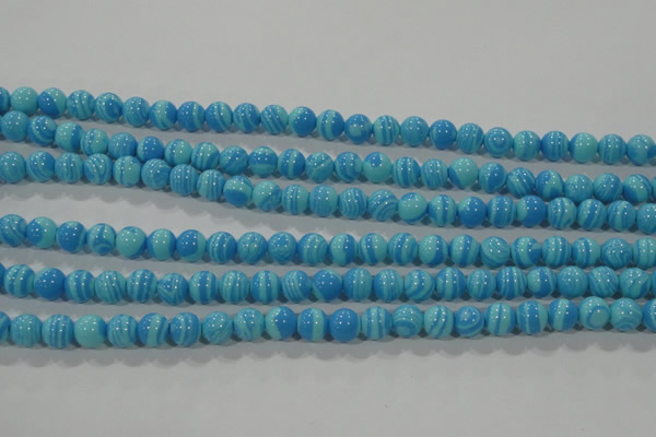 CTU2581 15.5 inches 6mm round synthetic turquoise beads