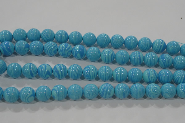 CTU2584 15.5 inches 12mm round synthetic turquoise beads