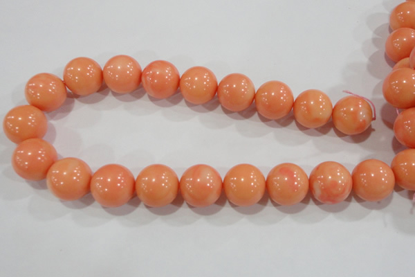 CTU2639 15.5 inches 20mm round synthetic turquoise beads