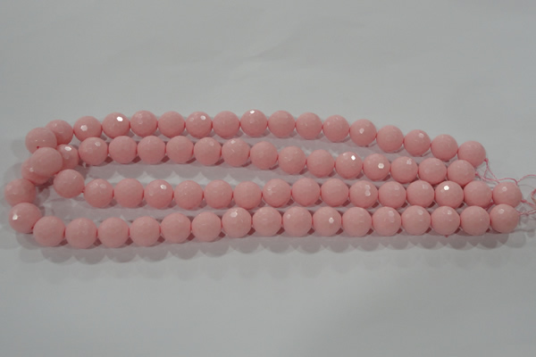 CTU2682 15.5 inches 10mm faceted round synthetic turquoise beads