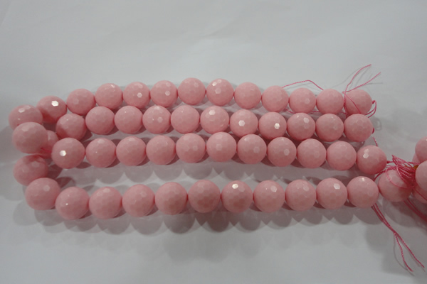 CTU2685 15.5 inches 16mm faceted round synthetic turquoise beads