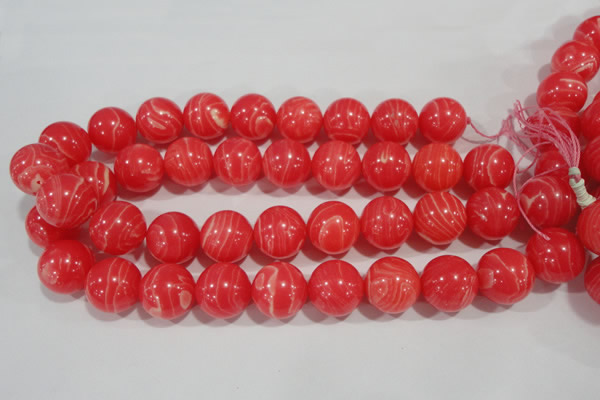 CTU2738 15.5 inches 20mm round synthetic turquoise beads