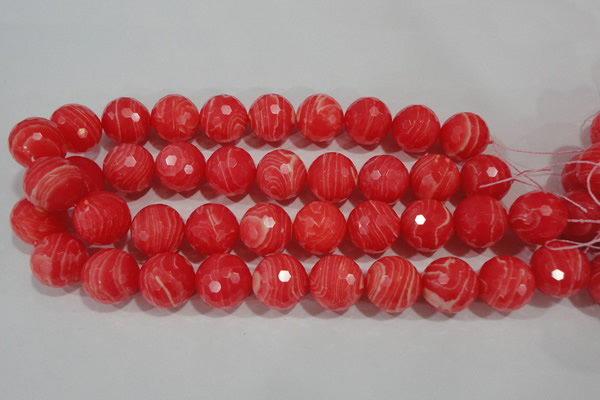 CTU2748 15.5 inches 20mm faceted round synthetic turquoise beads