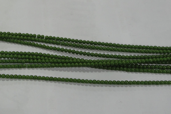 CTU2830 15.5 inches 2mm round synthetic turquoise beads