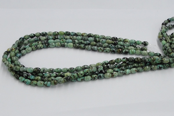 CTU407 15.5 inches 6*7mm rice African turquoise beads wholesale