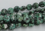 CTU415 15.5 inches 8mm flat round African turquoise beads wholesale