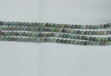 CTU562 15.5 inches 4mm round matte african turquoise beads