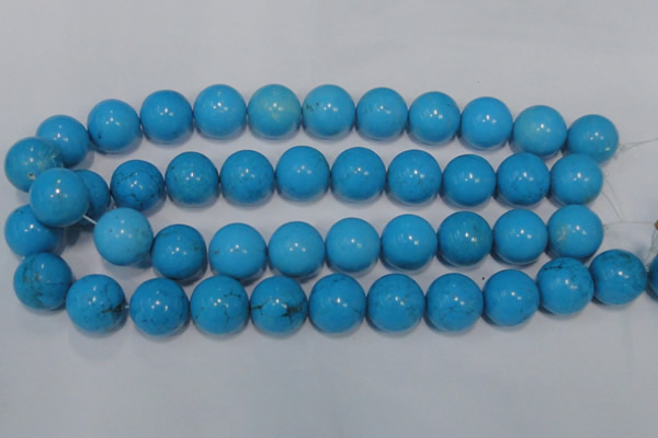 CTU827 15.5 inches 18mm round dyed turquoise beads wholesale