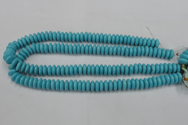 CTU880 15.5 inches 5*8mm rondelle dyed turquoise beads wholesale