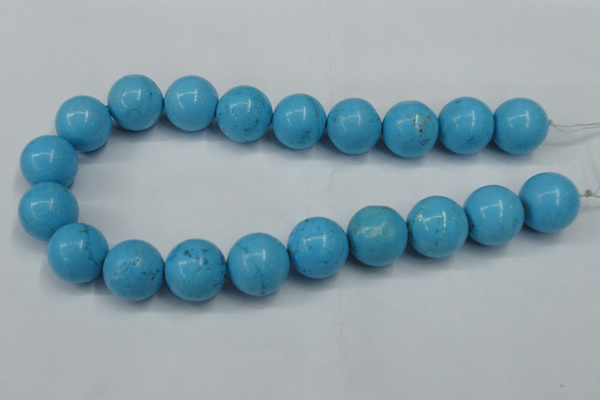 CTU882 15.5 inches 20mm round dyed turquoise beads wholesale