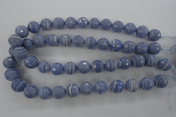 CTU926 15.5 inches 16mm faceted round synthetic turquoise beads