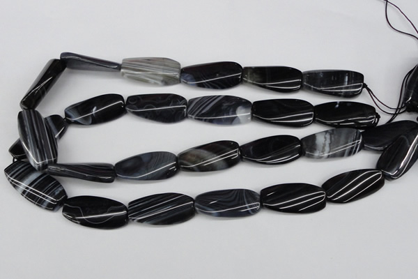 CTW115 15.5 inches 15*30mm twisted rectangle madagascar agate beads