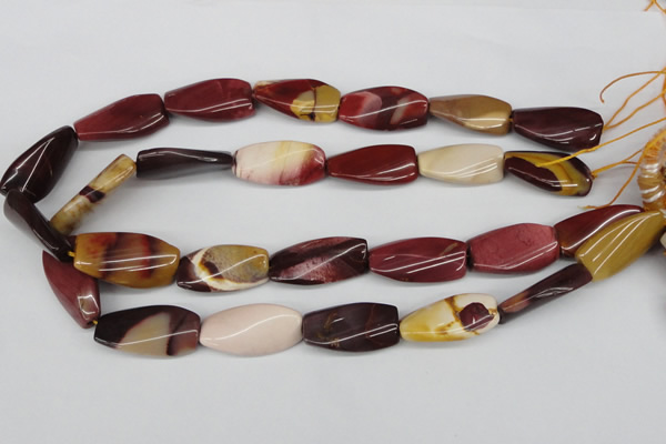 CTW116 15.5 inches 15*30mm twisted rectangle mookaite beads