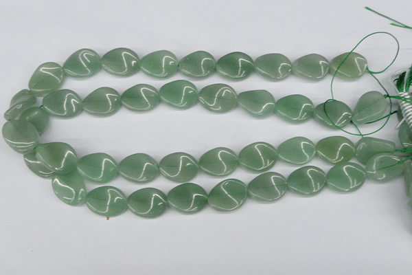 CTW72 15.5 inches 15*20mm twisted oval green aventurine beads