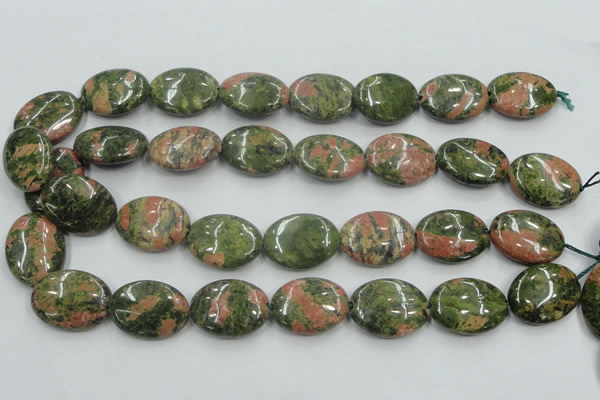 CUG62 16 inches 18*25mm oval natural unakite gemstone beads wholesale