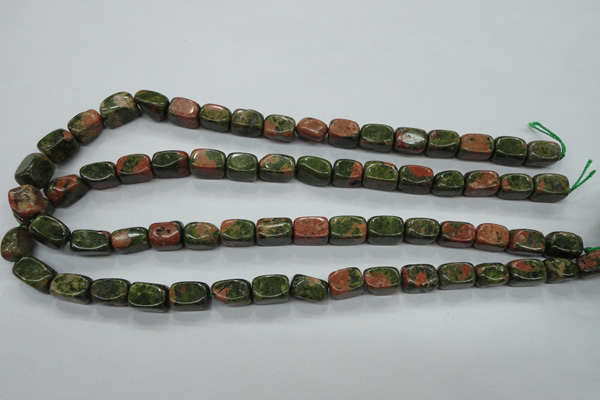 CUG67 15.5 inches 8*12mm nuggets unakite gemstone beads wholesale