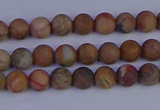 CVJ10 15.5 inches 4mm round matte venus jasper beads wholesale