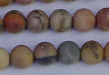 CVJ14 15.5 inches 10mm round matte venus jasper beads wholesale