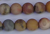 CVJ15 15.5 inches 12mm round matte venus jasper beads wholesale