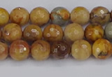 CVJ22 15.5 inches 6mm faceted round venus jasper beads wholesale