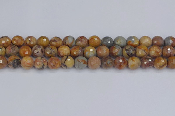 CVJ25 15.5 inches 12mm faceted round venus jasper beads wholesale