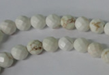 CWB300 15.5 inches 4mm faceted round howlite turquoise beads
