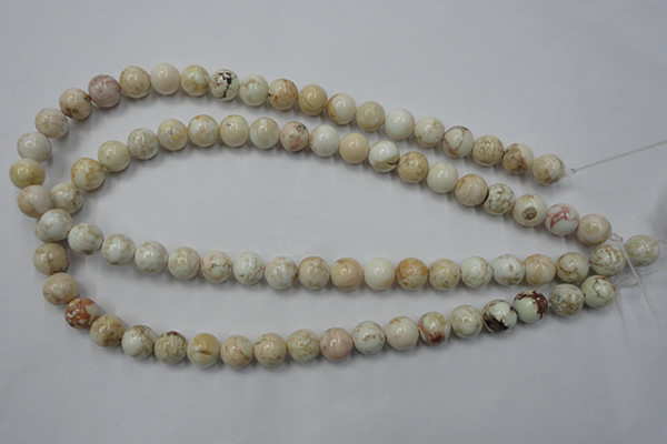 CWB313 15.5 inches 10mm round howlite turquoise beads wholesale