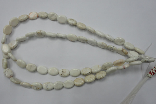 CWB352 15.5 inches 10*14mm oval howlite turquoise beads wholesale