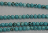 CWB553 15.5 inches 4mm round howlite turquoise beads wholesale