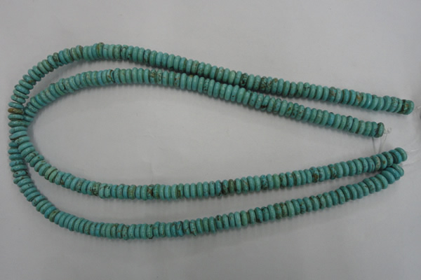CWB684 15.5 inches 3*8mm rondelle howlite turquoise beads wholesale