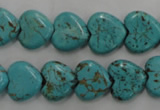 CWB715 15.5 inches 12*12mm heart howlite turquoise beads wholesale