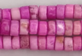 CWB821 15.5 inches 2*4mm tyre howlite turquoise beads wholesale
