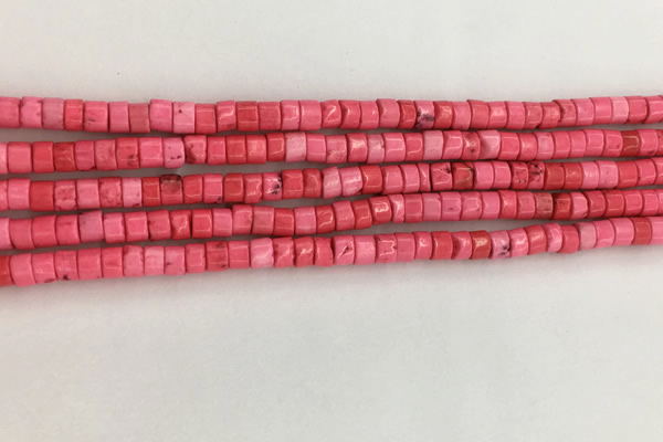 CWB823 15.5 inches 2*4mm tyre howlite turquoise beads wholesale
