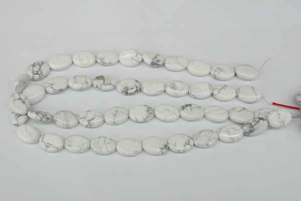 CWB85 15.5 inches 13*18mm oval natural white howlite beads
