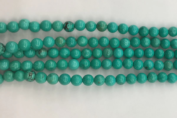 CWB864 15.5 inches 6mm round howlite turquoise beads wholesale