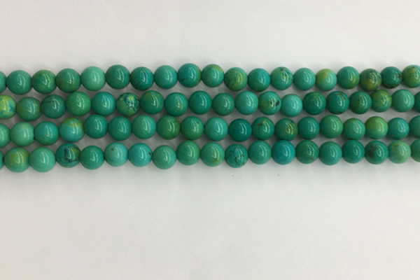 CWB869 15.5 inches 4mm round howlite turquoise beads wholesale