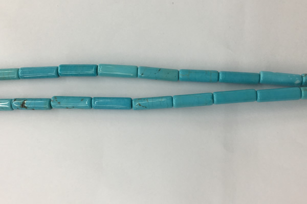 CWB915 15.5 inches 4*13mm tube howlite turquoise beads wholesale